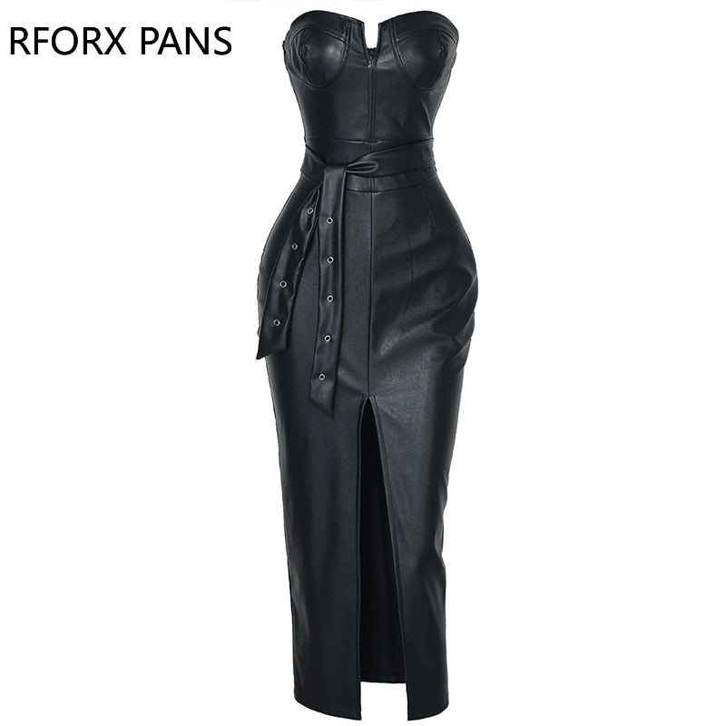Daphne FauxLeather Dress