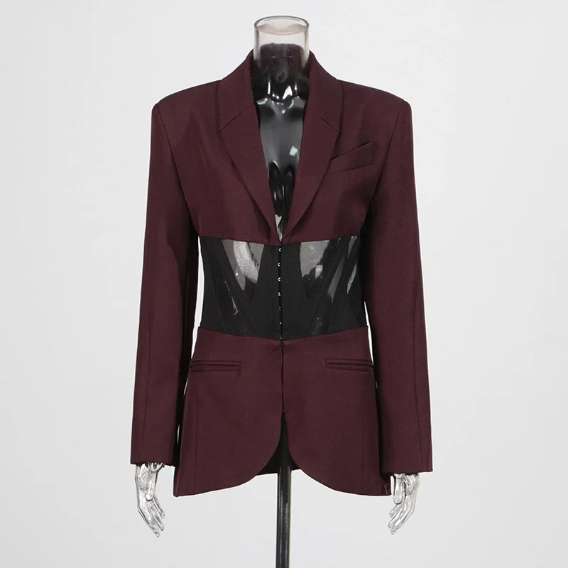 Sheer Mesh Sexy Blazer
