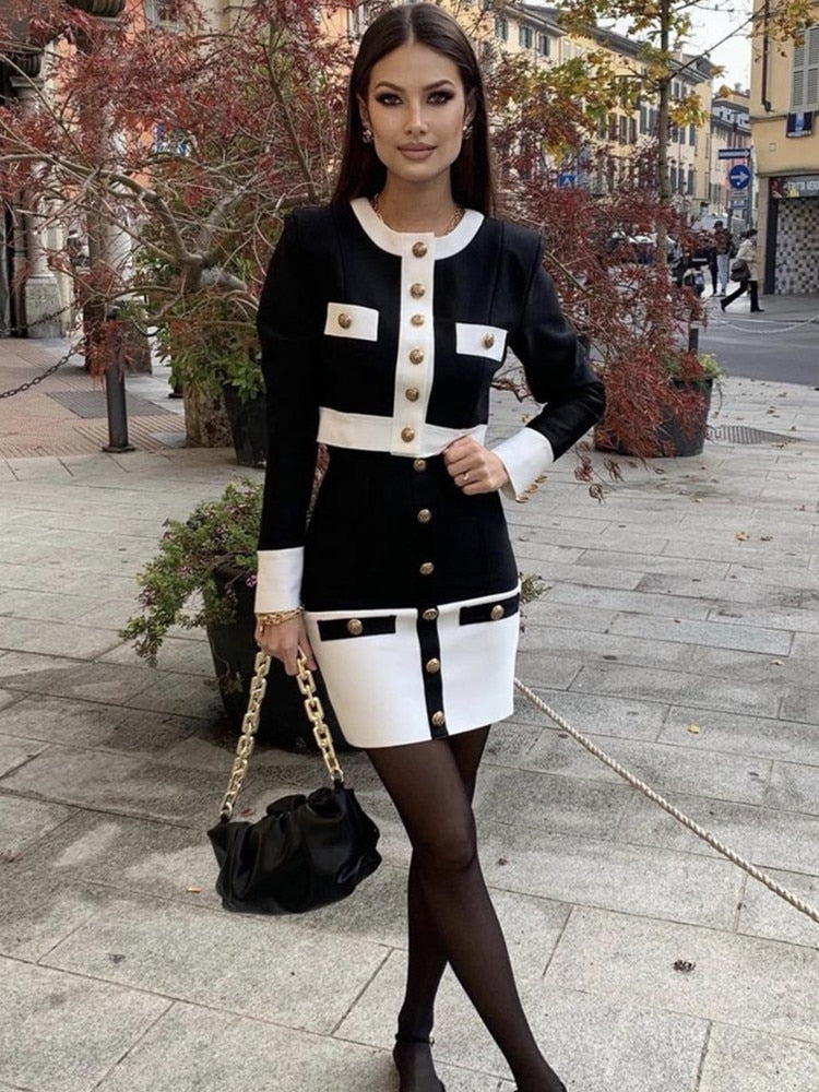 Florence Black White Two Piece Set
