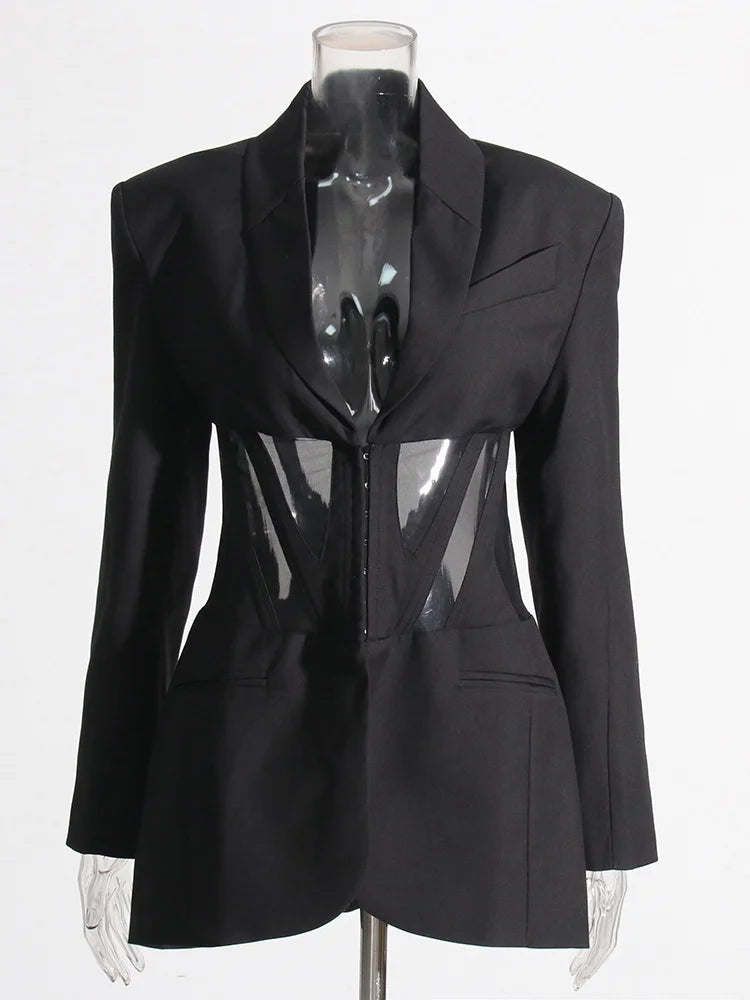 Sheer Mesh Sexy Blazer