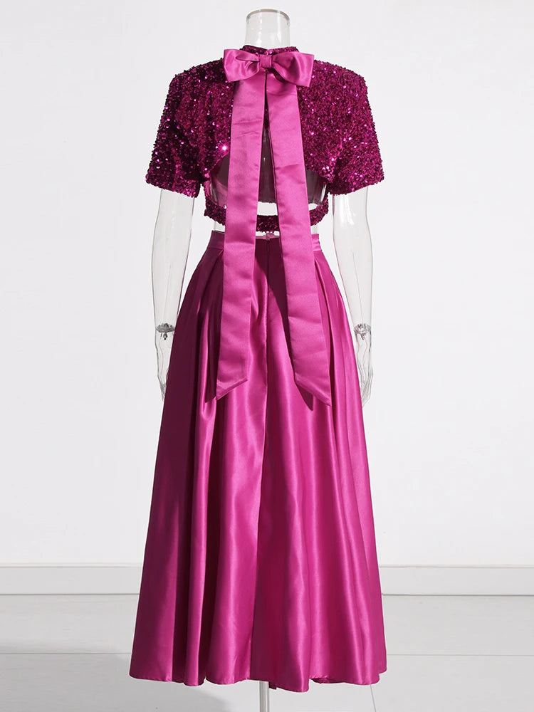 Berry Extra" Two-Piece Skirt Set