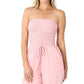 Smocked Tube Romper with Pockets