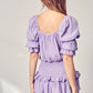 Puff Sleeve Smocked Waist Romper