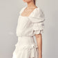 Puff Sleeve Smocked Waist Romper