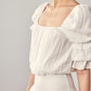 Puff Sleeve Smocked Waist Romper