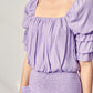 Puff Sleeve Smocked Waist Romper
