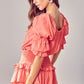 Puff Sleeve Smocked Waist Romper