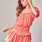 Puff Sleeve Smocked Waist Romper