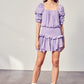 Puff Sleeve Smocked Waist Romper