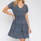 Washed Baby Doll Mini Dress