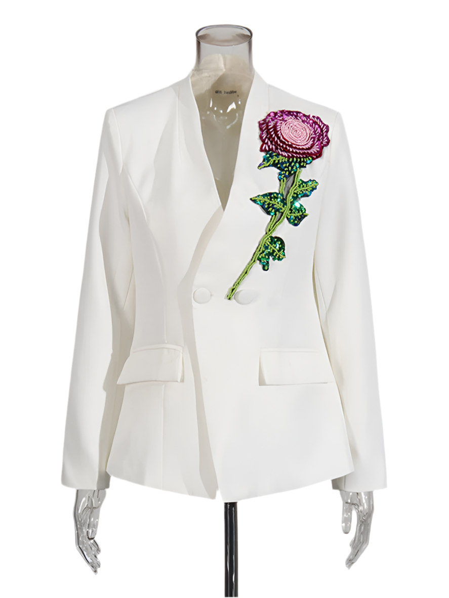 Women's Embroidery Loose Blazer