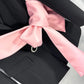 Blazer with Pink Satin Bow Sash