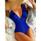 Sexy Ruffle Swimwear One Piece Swimsuit