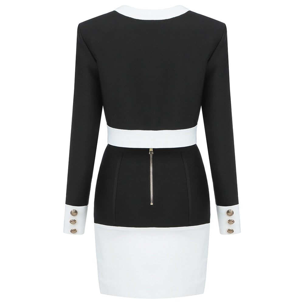 Florence  Black White Two Piece Set