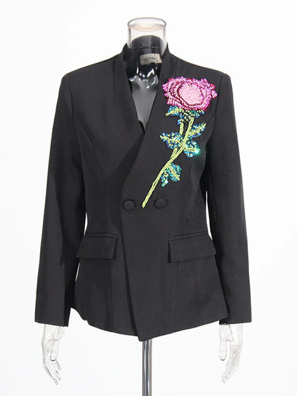 Women's Embroidery Loose Blazer