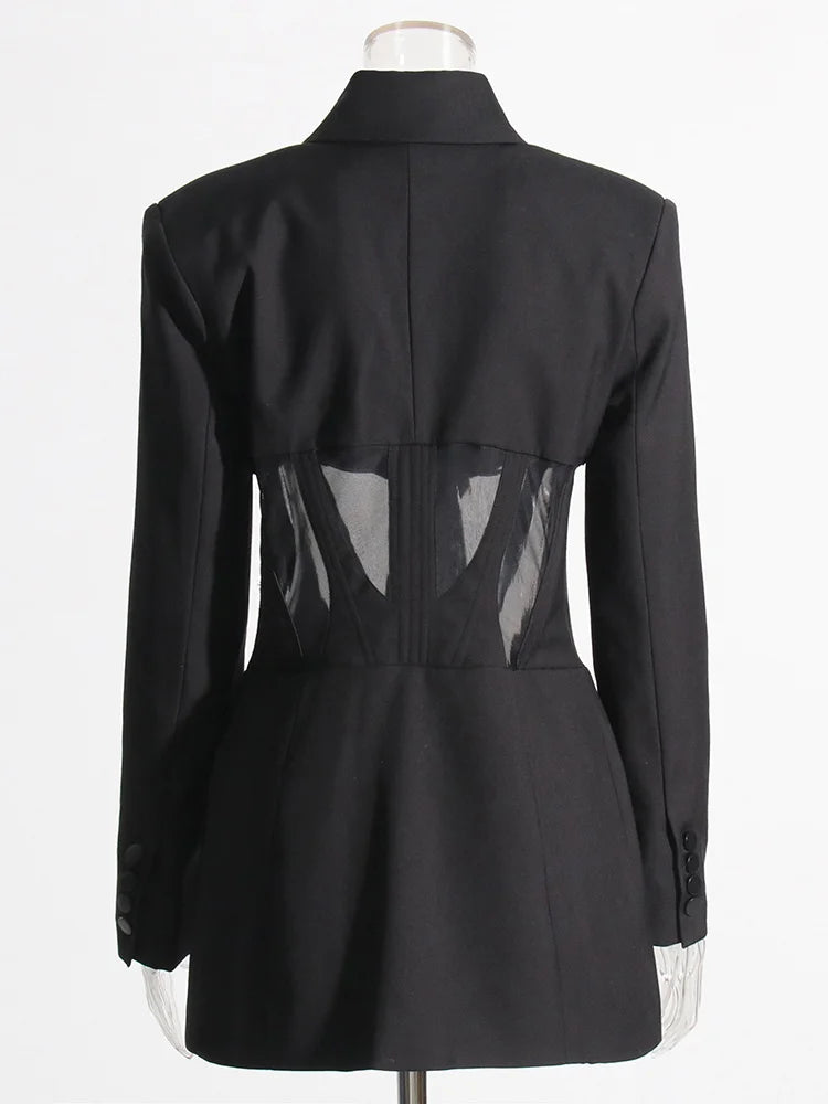 Sheer Mesh Sexy Blazer