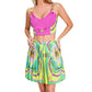 Lavish in Pink Two Piece Crop tank and Skirt Sexy Set