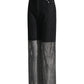 Midnight Mischief" Denim & Crystal Mesh Pants