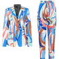 Mulit-Color Print Pant Set
