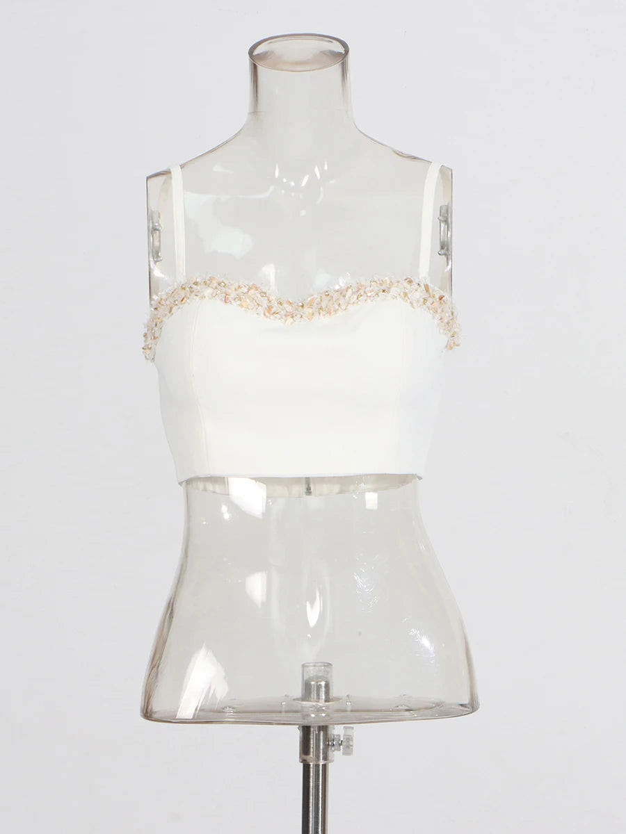Crop Tank Top  and High Waist Pant Set