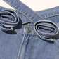 Peek-A-Bling Spliced Flower Denim