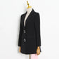 Blazer with Pink Satin Bow Sash