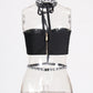 Diamond Halter Crop Top