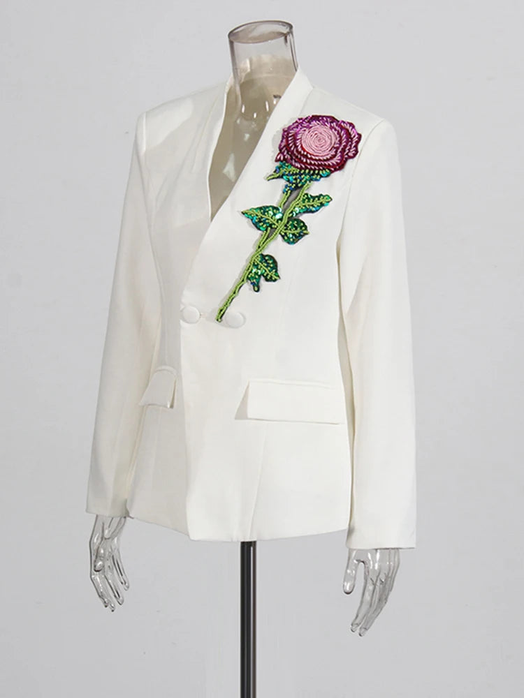 Women's Embroidery Loose Blazer