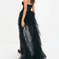 Two Piece Set Women Strapless Sleeveless Ruffle Skirt Set Female
