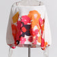 Bold Print Two Piece Sets For Women off the shoulder Lantern Sleeve Tops High Waist Pant Loose Set Female Fashion