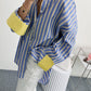 Mardi  Lapel Long Sleeve Blouse Female