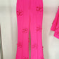 Flower Appliques Long Trousers