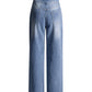 Peek-A-Bling Spliced Flower Denim