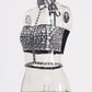 Diamond Halter Crop Top