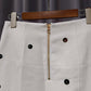 Color Block and Dots Two Piece Blazer and Skirt Set