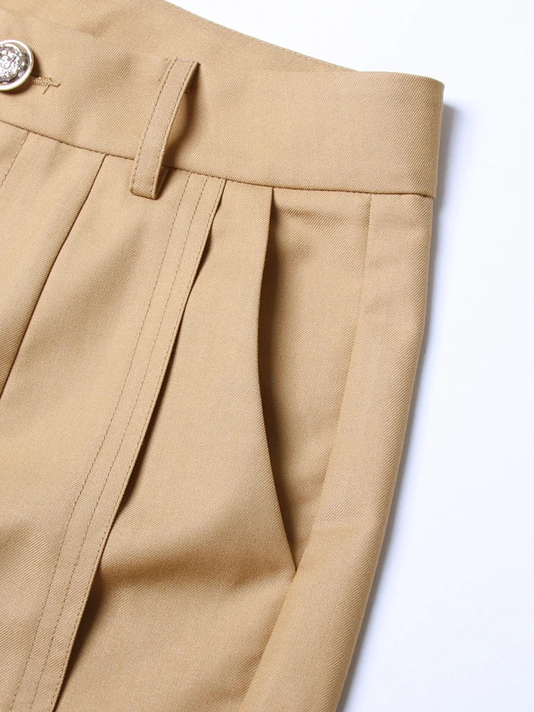 Belted Wide Leg Trousers