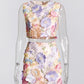 Spring Time in Bloom Two Piece Skirt Set
