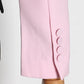Pink and Black Color Block Casual Blazer