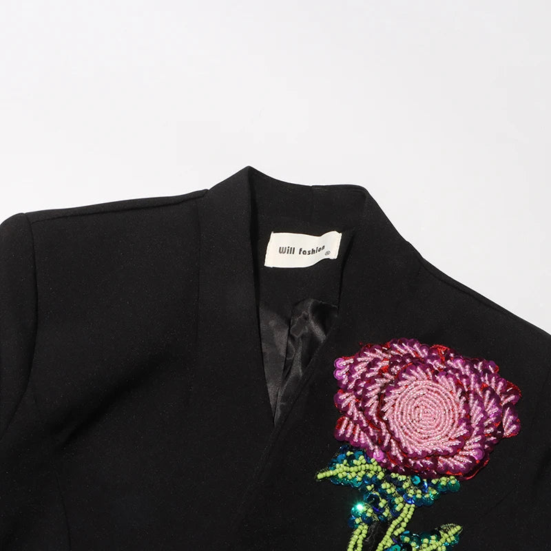 Women's Embroidery Loose Blazer
