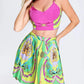 Lavish in Pink Two Piece Crop tank and Skirt Sexy Set