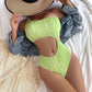 Bali Sexy Rib One Shoulder Cut Out Swimsuit
