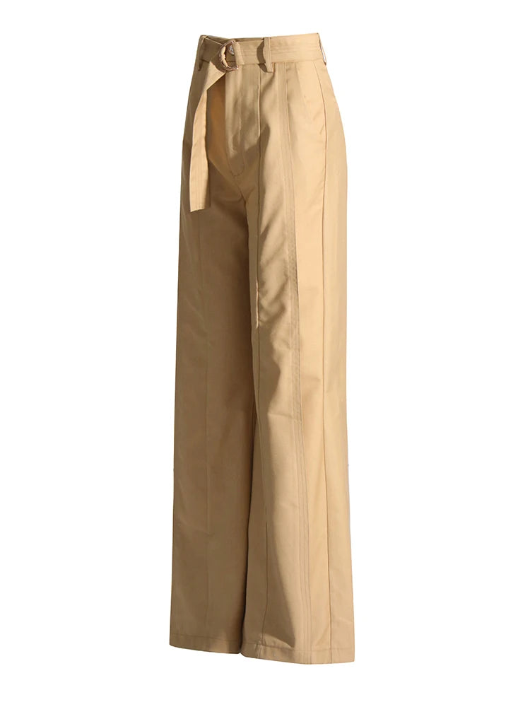 Belted Wide Leg Trousers