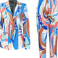Mulit-Color Print Pant Set