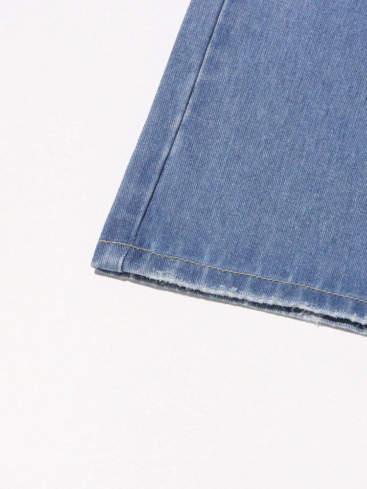 Peek-A-Bling Spliced Flower Denim