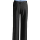 Color block Spliced Denim Two Piece Set