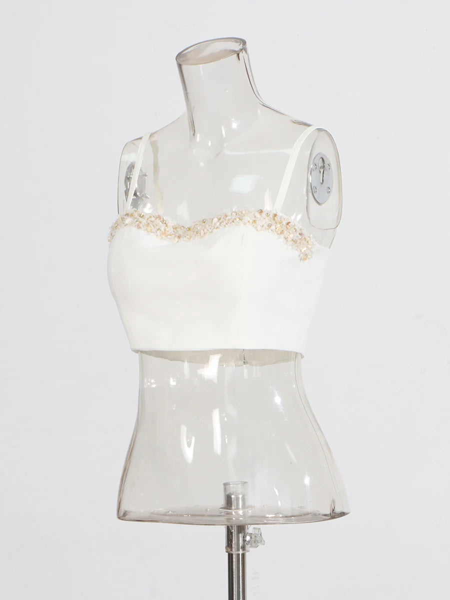 Crop Tank Top  and High Waist Pant Set