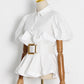 Vionette Lapel Puff Sleeve Shirt