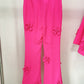 Flower Appliques Long Trousers