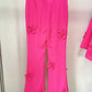 Flower Appliques Long Trousers