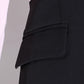 Pink and Black Color Block Casual Blazer